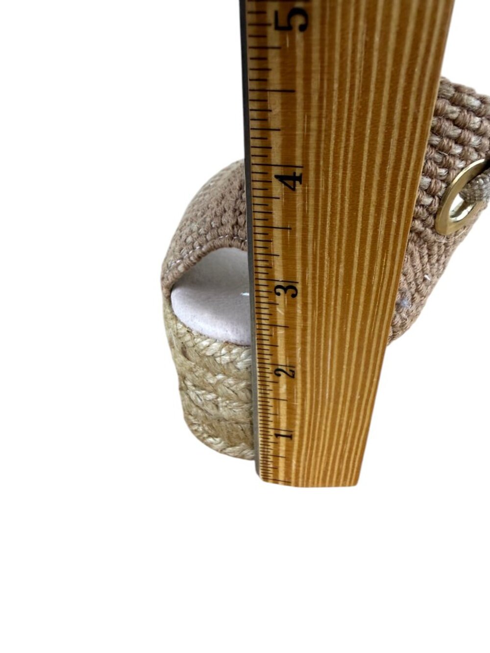 Viscata Espadrille Wedge Platform Low Heel Beige Gold (40) - Picture 10 of 11